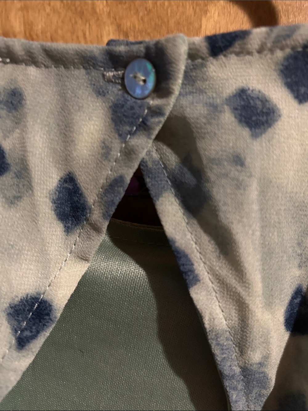 Blue Printed Ruffle Tiered Top - Excellent Condition. - Picture 6 of 6
